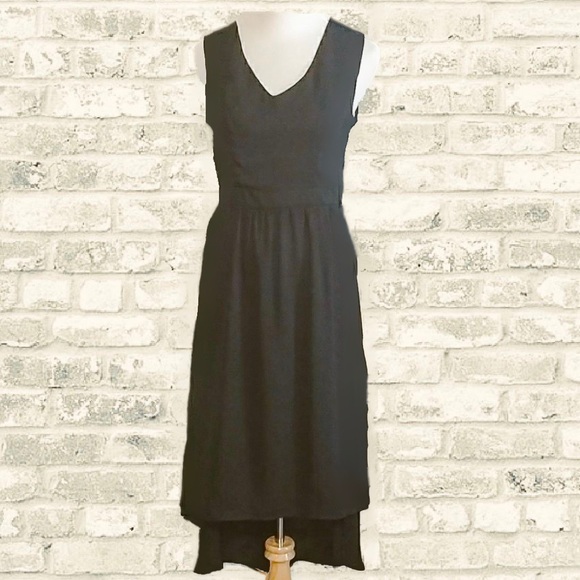 🆕 NWOT Black High/Lo Caged Back Dress - Picture 2 of 5
